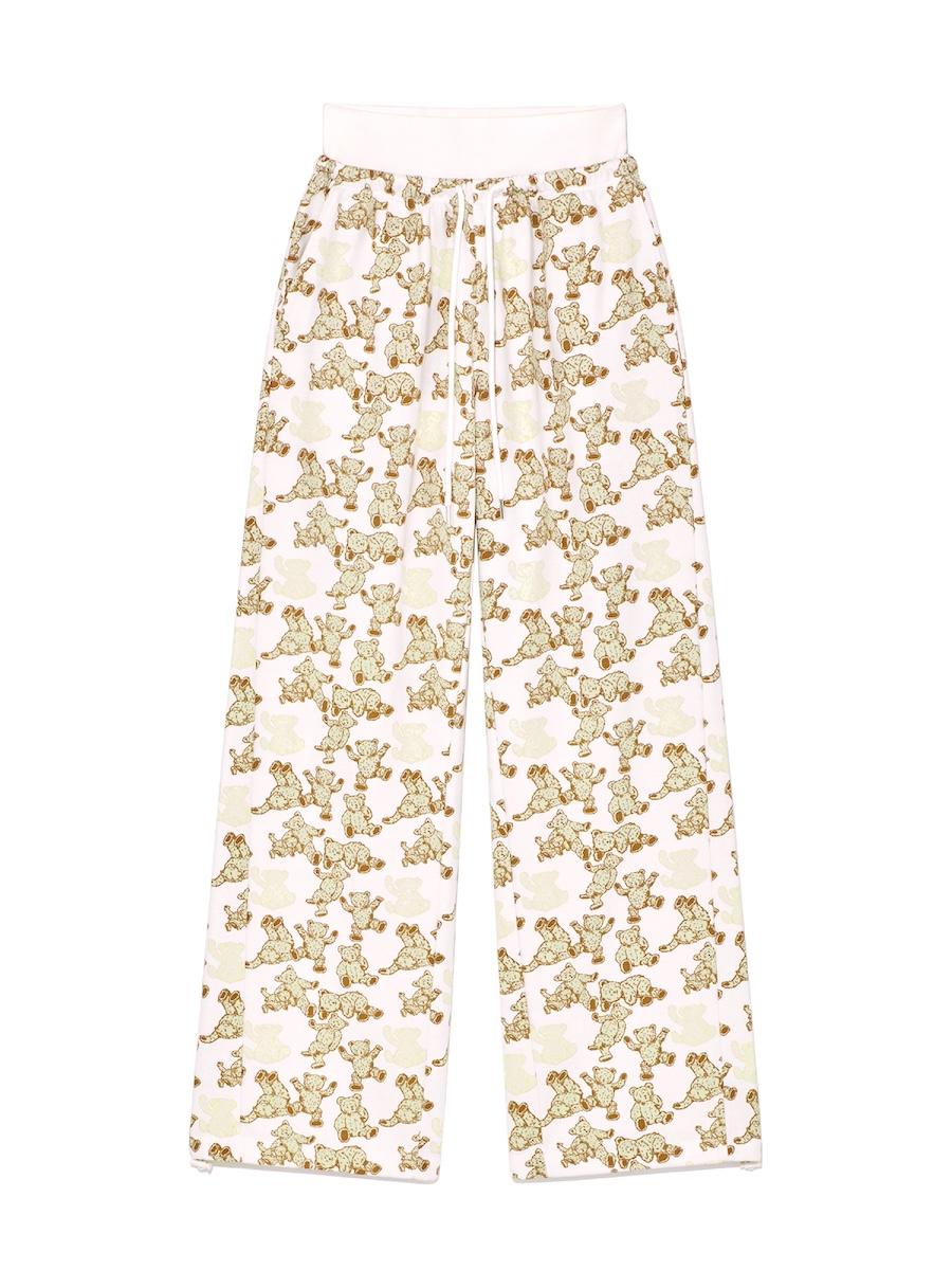MUSINSA公式 | GLOWNY TEDDY CONTRAST TRACKSUIT PANTS (2 Colors)