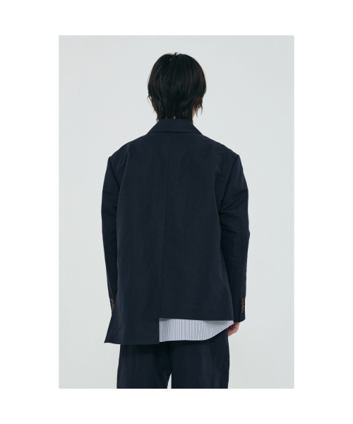 Linging Print Oversized Linen Jacket_RKJAS24607NYX