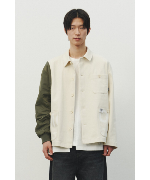 Garment Patch Denim Jacket_RKJAS25607IVX