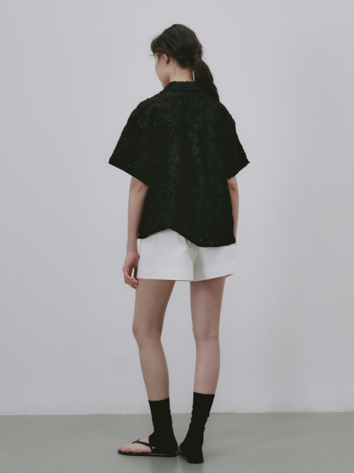 Рубашка с цветочным принтом (Black)