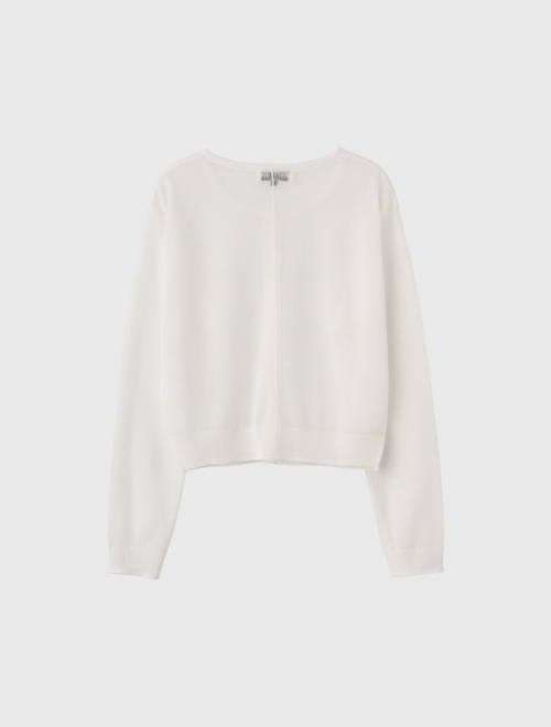woman packable sheer long sleeve cardigan [white]