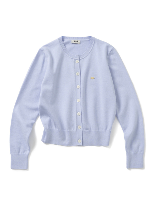 (Women) Кроп-кардиган Essential круглый вырез [SKY BLUE]