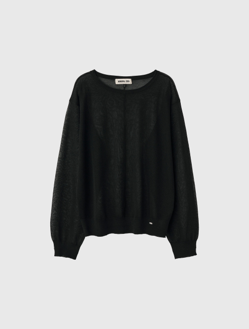 Свободный легкий пуловер Packable [BLACK] / WBE2L05541
