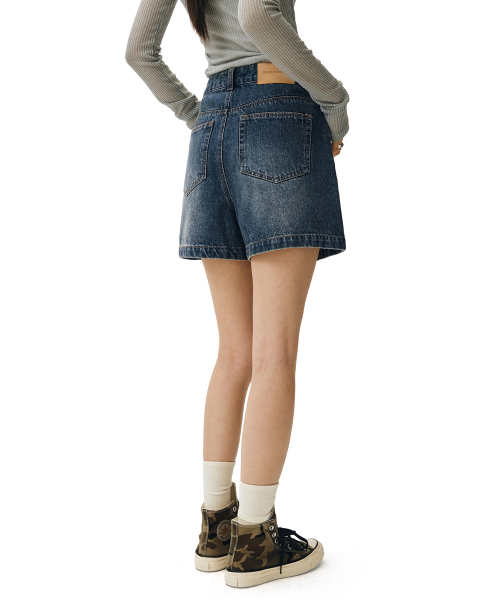 Signature Denim Shorts DCWPT007BlueB