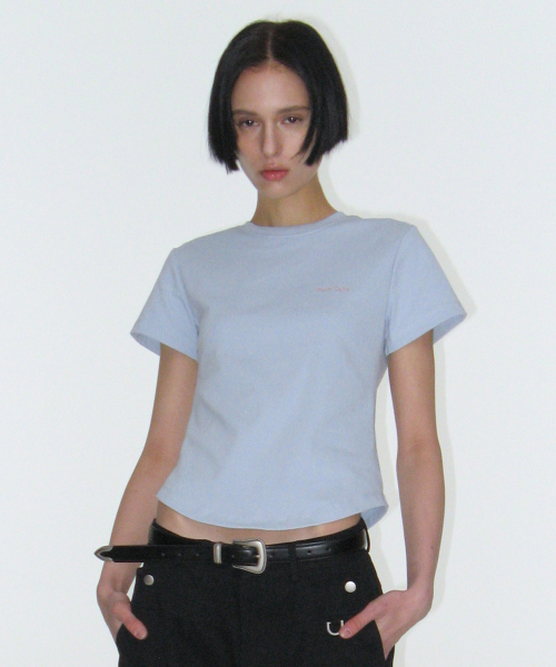 Curve Line Essential Top - Baby Blue