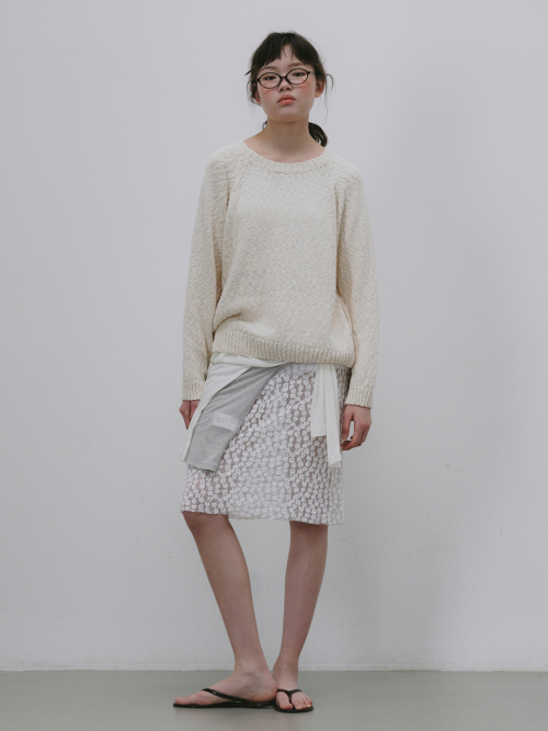 Cotton round knit (Black)