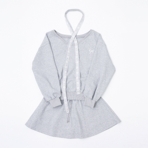 AR_Комплект: свитшот с широким горлом и юбка_GRAY