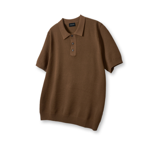 Трикотажное поло Muscle Fit Comfort Button [Brown]