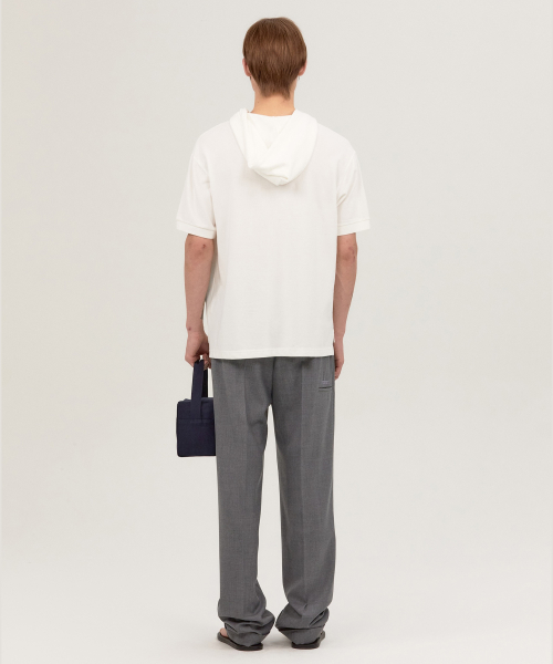 PK SHORT SLEEVE HOODIE WHITE