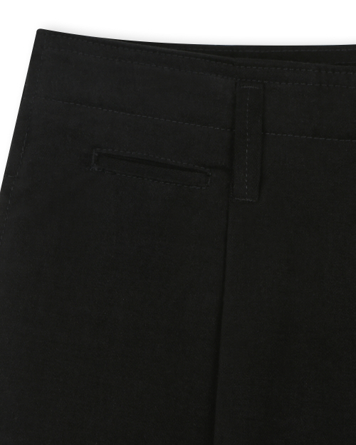 ONE TUCK WIDE FIT SHORTS BLACK
