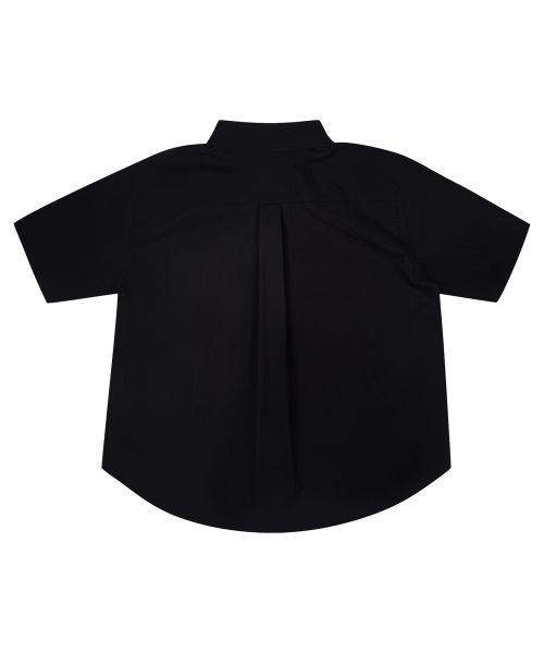 Кроп-рубашка с коротким рукавом Black