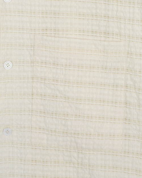 RELAXED CHECK HALF SHIRT CREAM