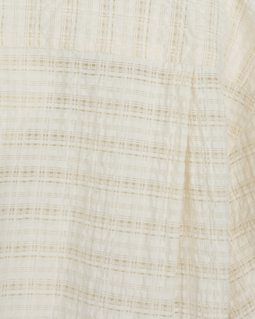 RELAXED CHECK HALF SHIRT CREAM