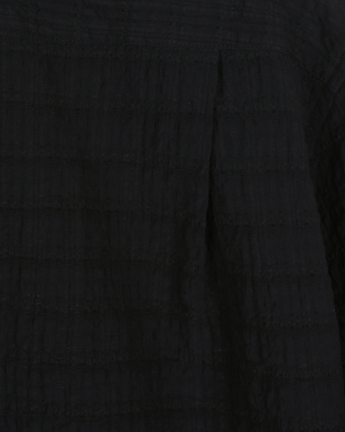 RELAXED CHECK HALF SHIRT BLACK