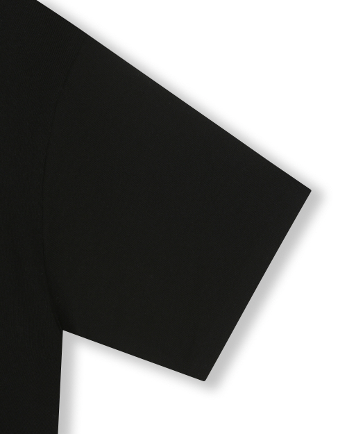 FINE KNIT POLO SHIRTS BLACK