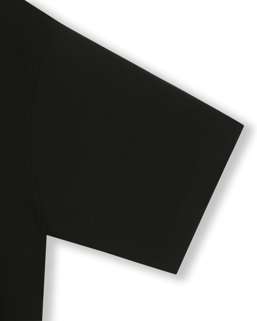 FINE KNIT HALF SLEEVE CARDIGAN BLACK