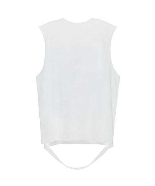 Майка с разрезом по низу [White]