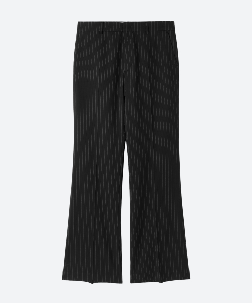UNISEX, Stripe Flare Pants / Black