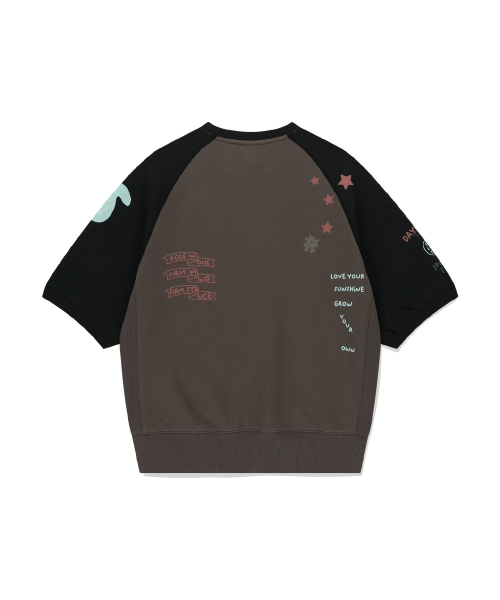 Doodle S/S Crewneck Sweatshirt Brown