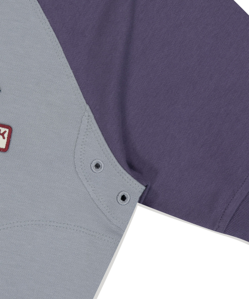 W Patch S/S Zip Up Hoodie Grey