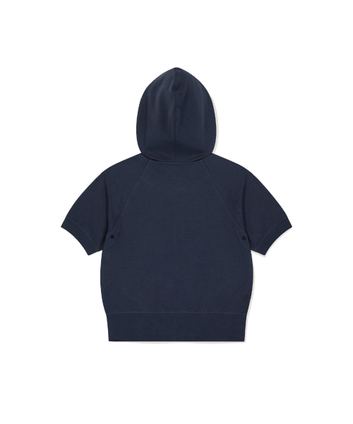 W Patch S/S Zip Up Hoodie Navy