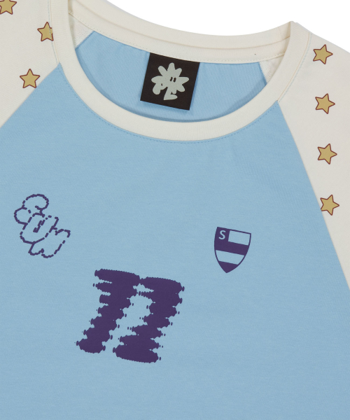 W All-Star Raglan Tee Light Blue