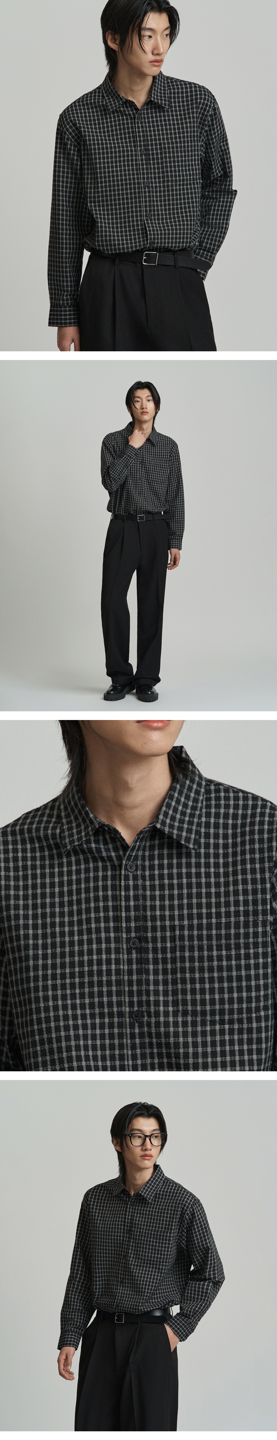 【U LAN】Fruit Seersucker Overfit Check Shirt Jetty Seersucker Overfit Check Shirt - ULAN | 60% - Asian