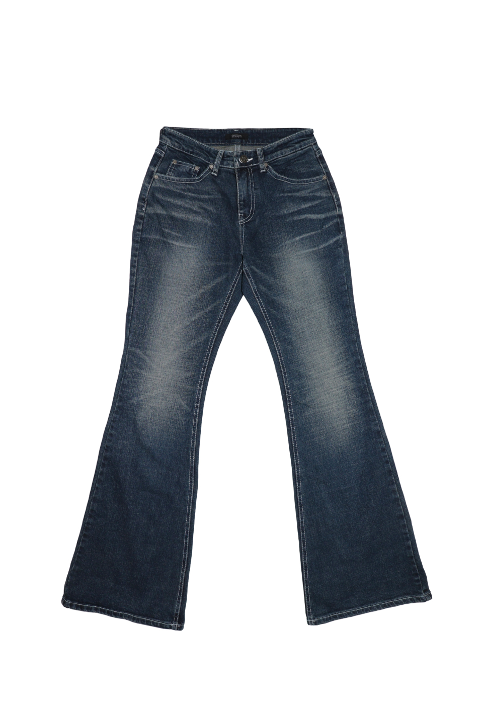 MUSINSA | SYNERJYN SAND CAT WASHING DENIM PANTS BLUE
