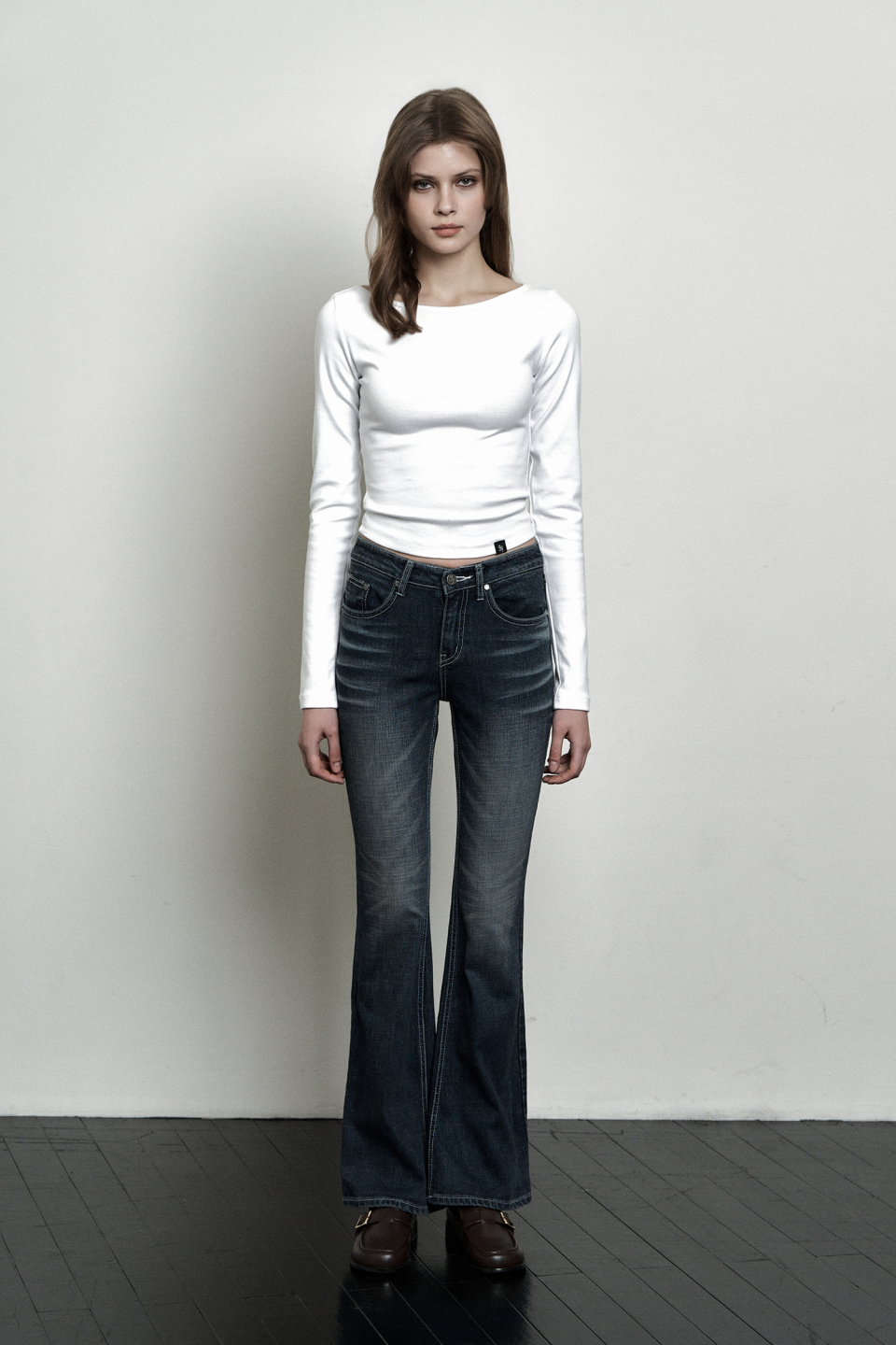 【BAON】[unisex] Mudit Cat Washing Wide Banding Denim Pants MUSINSA | SYNERJYN SAND CAT WASHING DENIM PANTS BLUE