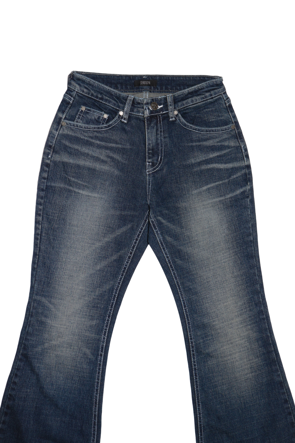 【BAON】[unisex] Mudit Cat Washing Wide Banding Denim Pants MUSINSA | SYNERJYN SAND CAT WASHING DENIM PANTS BLUE