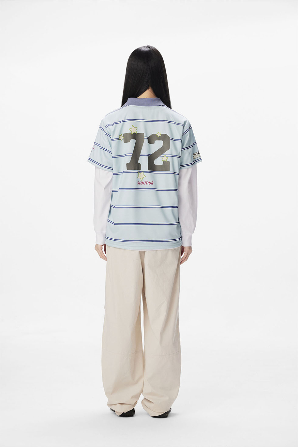 【SUNLOVE】 Striped Tour Golf Jersey /追跡付 SUNLOVE Striped Tour Golf Jersey