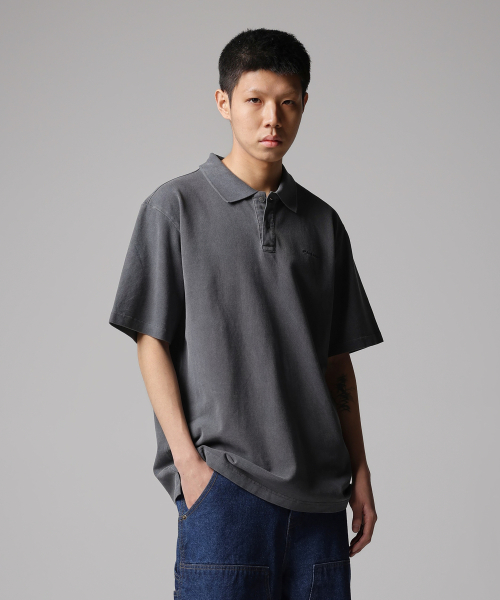 Футболка поло Garment Dyed Charcoal