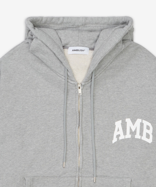 Худи на молнии с графикой AMB - Grey / 1211533315