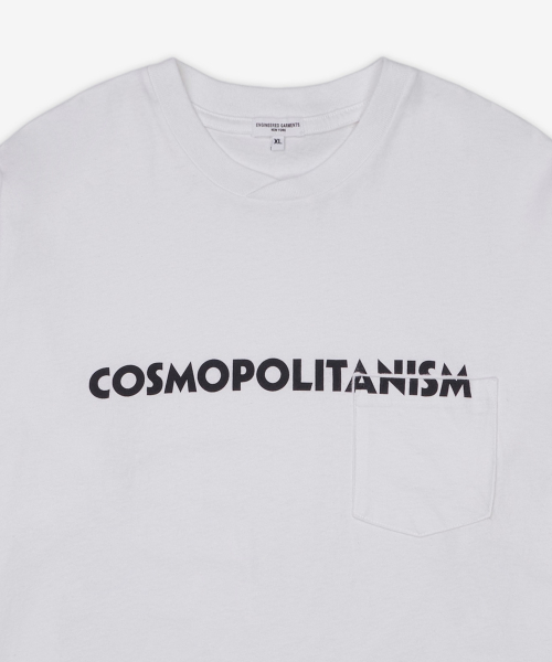 Футболка с принтом Cross Crewneck White Cosmopolitanism / QT260NP163