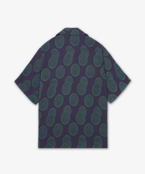 Рубашка с итальянским воротником - Purple:Green / QV123PURPLEGREEN