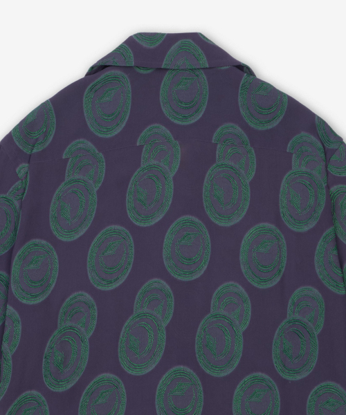 Рубашка с итальянским воротником - Purple:Green / QV123PURPLEGREEN