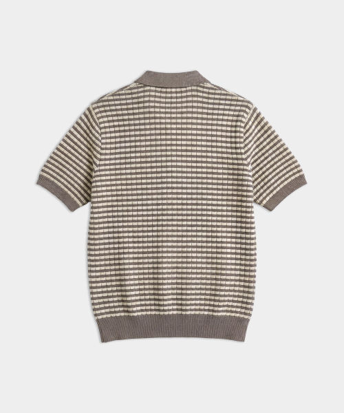 Летнее поло в полоску Summer Washable Mocha/Sand