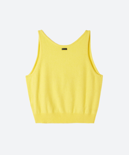 U-Neck Knit Vest / Yellow