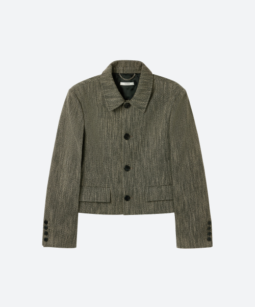UNISEX, Tweed Crop Jacket / Beige Mix