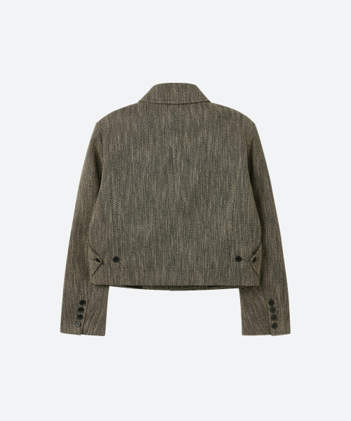 UNISEX, Tweed Crop Jacket / Beige Mix