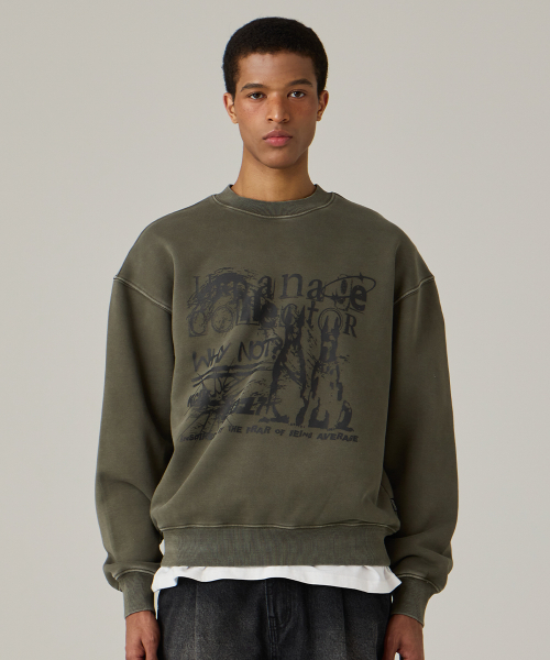 Свитшот оверсайз COLLECTOR Pigment Khaki