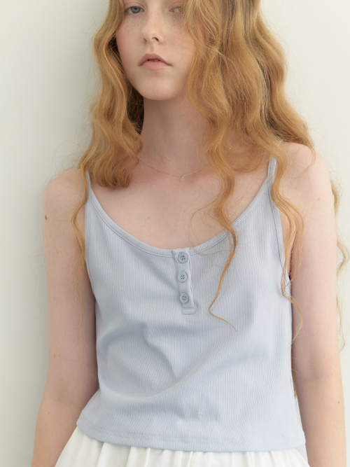 Soda button sleeveless (sky blue)