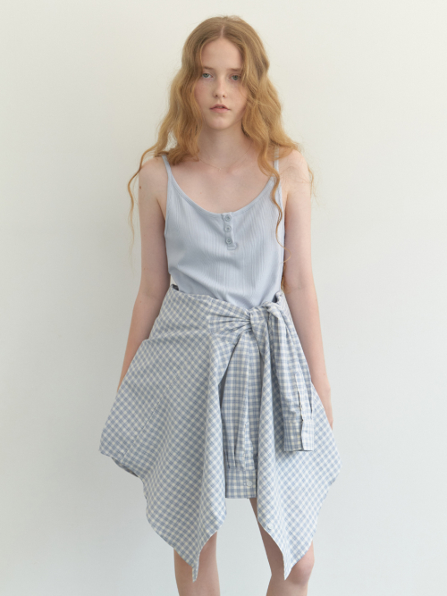 Soda button sleeveless (sky blue)