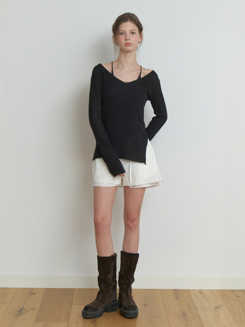 Bon lace shorts (ivory)