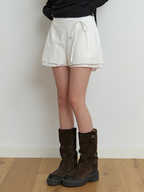 Bon lace shorts (ivory)