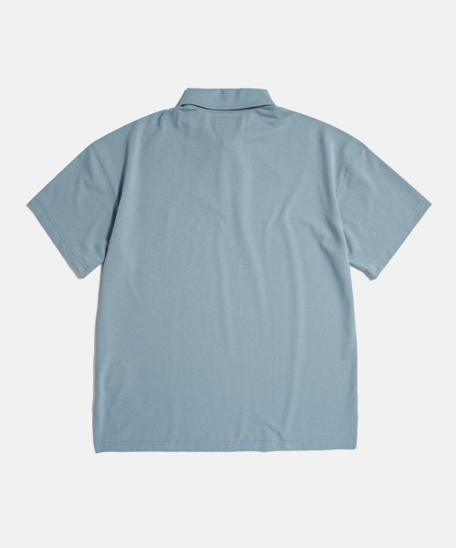 Over Pique Polo Shirt Powder Blue