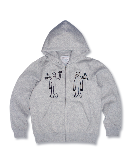 Greetings Zip Up Hoodie - Gray (худи на молнии)