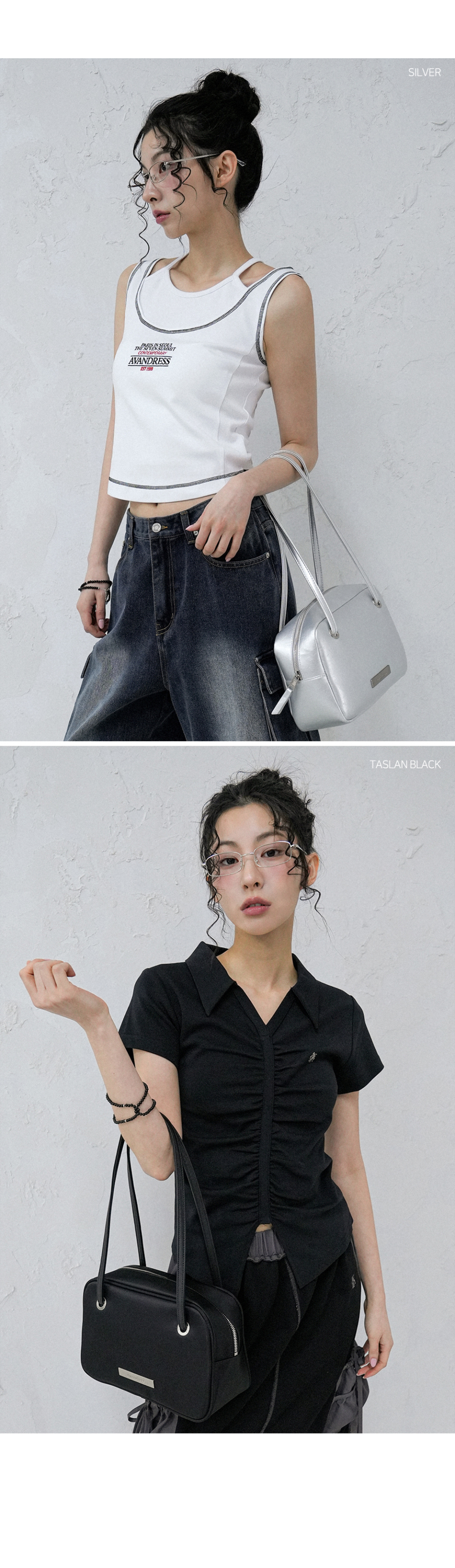 MUSINSA公式 | AVANDRESS Semi Square Shoulder Bag - 8COL