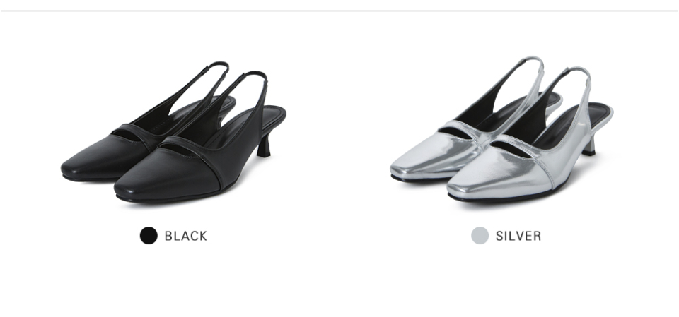 KITTEN HEEL SLINGBACK EVA SILVER
