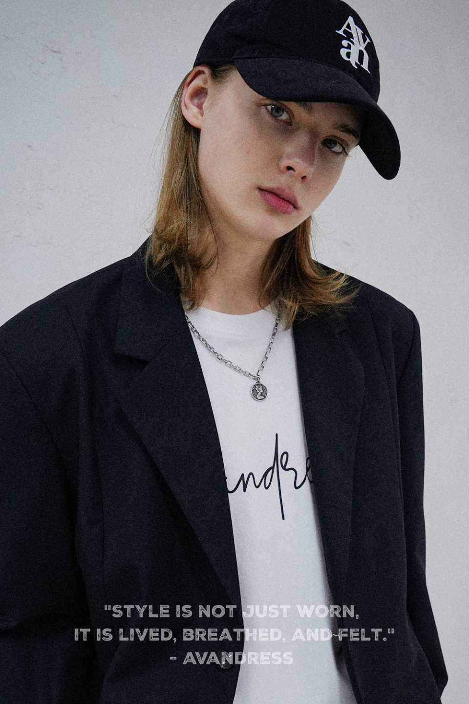 ジャケット AVANDRESS Curved two-button blazer 3COL MUSINSA | AVANDRESS Curved two-button blazer - 3COL